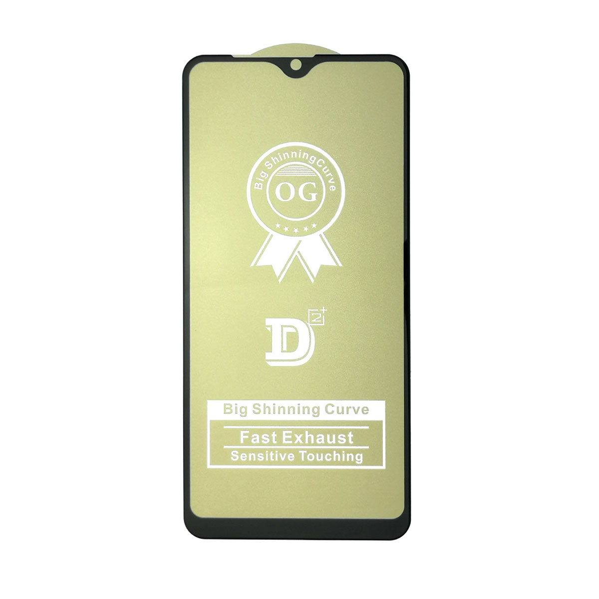 Защитное стекло D2+ PREMIUM для SAMSUNG Galaxy A10 (SM-A105), M10 (SM-M105), A10s (SM-A107), цвет окантовки черный.