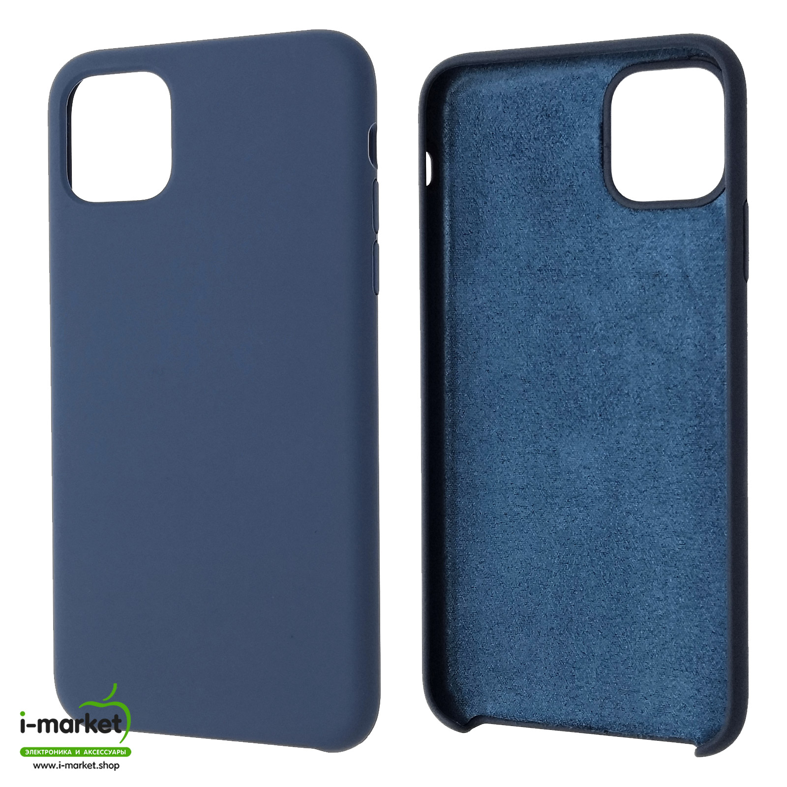 Чехол накладка Silicon Case для APPLE iPhone 11 Pro MAX 2019, силикон, бархат, цвет темно синий Чехол накладка Silicon Case для APPLE iPhone 11 Pro MAX 2019, силикон, бархат, цвет темно синий