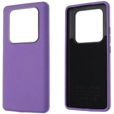 Чехол накладка для XIAOMI Redmi Note 14 Pro 4G, силикон, пластик, текстура кожи, бархат, цвет сиреневый