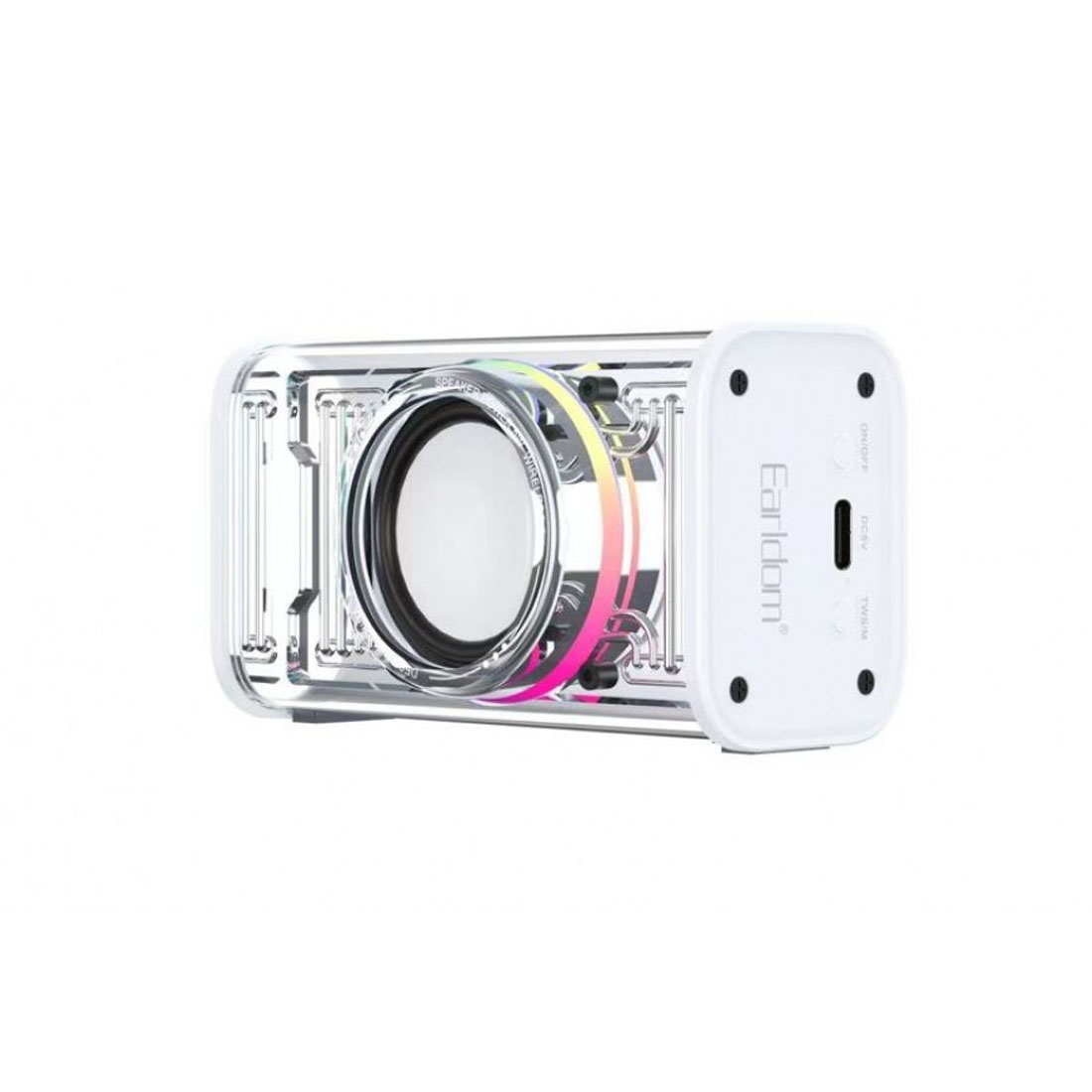 Портативная колонка Earldom ET-A31, Bluetooth, AUX, RGB подсветка, цвет прозрачно белый (распродажа -50%)