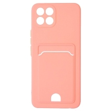 Чехол накладка BUTTON для INFINIX Smart 6 HD, силикон, отдел для карт, цвет розовый Чехол накладка BUTTON для INFINIX Smart 6 HD, силикон, отдел для карт, цвет розовый
