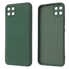 Чехол накладка NANO для Realme C11 2020, силикон, бархат, цвет темно зеленый Чехол накладка NANO для Realme C11 2020, силикон, бархат, цвет темно зеленый