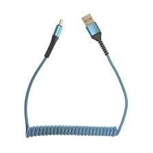 Кабель R22 Lightning 8 pin, длина 1.2 метра, витой, цвет синий Кабель R22 Lightning 8 pin, длина 1.2 метра, витой, цвет синий