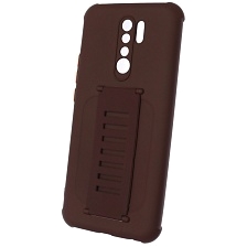 Чехол накладка LADDER NANO для XIAOMI Redmi 9, силикон, держатель, цвет шоколадный Чехол накладка LADDER NANO для XIAOMI Redmi 9, силикон, держатель, цвет шоколадный