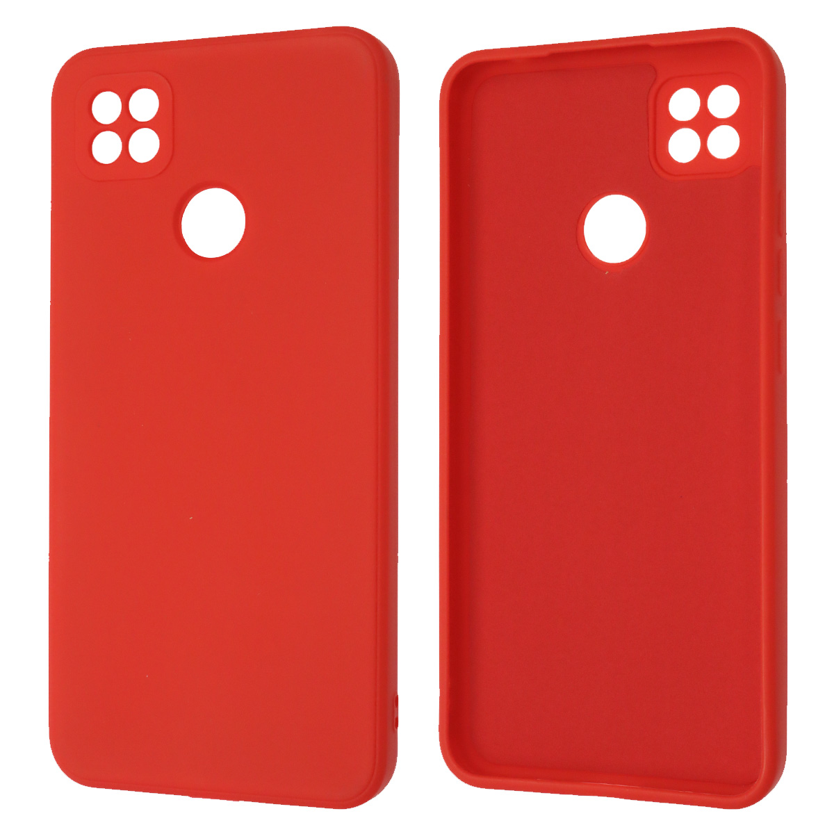 Чехол накладка для XIAOMI Redmi 9C, Redmi 10A, силикон, бархат, цвет красный