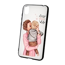 Чехол накладка для HUAWEI Honor 8S (KSA-LX9), Y5 2019 (AMN-LX9), силикон, рисунок LOVIN THE MOM LOVE.