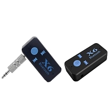 Гарнитура, приёмник, модулятор в авто, ресивер X6 AUX Bluetooth, цвет черный Гарнитура, приёмник, модулятор в авто, ресивер X6 AUX Bluetooth, цвет черный