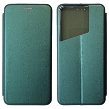 Чехол книжка STYLISH для TECNO POVA 5 4G, экокожа, визитница, цвет темно зеленый Чехол книжка STYLISH для TECNO POVA 5 4G, экокожа, визитница, цвет темно зеленый