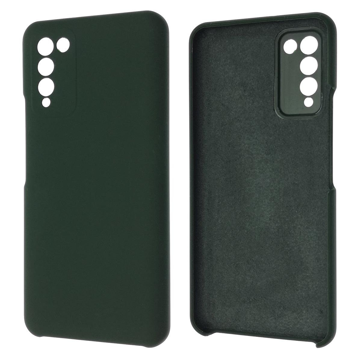 Чехол накладка Silicon Cover для HUAWEI Honor 10X Lite, силикон, бархат, цвет темно зеленый Чехол накладка Silicon Cover для HUAWEI Honor 10X Lite, силикон, бархат, цвет темно зеленый