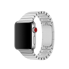 Ремешок для Apple Watch блочный нержавеющая сталь 42 mm цвет серебро. Ремешок для Apple Watch блочный нержавеющая сталь 42 mm цвет серебро.