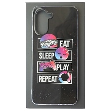 Чехол накладка для Realme 10, силикон, глянцевый, рисунок EAT SLEEP PLAY REPEAT Чехол накладка для Realme 10, силикон, глянцевый, рисунок EAT SLEEP PLAY REPEAT