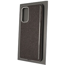 Чехол накладка SHINE для SAMSUNG Galaxy S20 FE (SM-G780), силикон, блестки, цвет черный