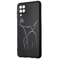 Чехол накладка для SAMSUNG Galaxy A42, силикон, рисунок женский силуэт Чехол накладка для SAMSUNG Galaxy A42, силикон, рисунок женский силуэт