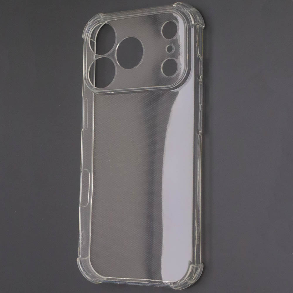Чехол накладка для APPLE iPhone 17 Pro, силикон, защита камеры, усиленные края, прозрачный