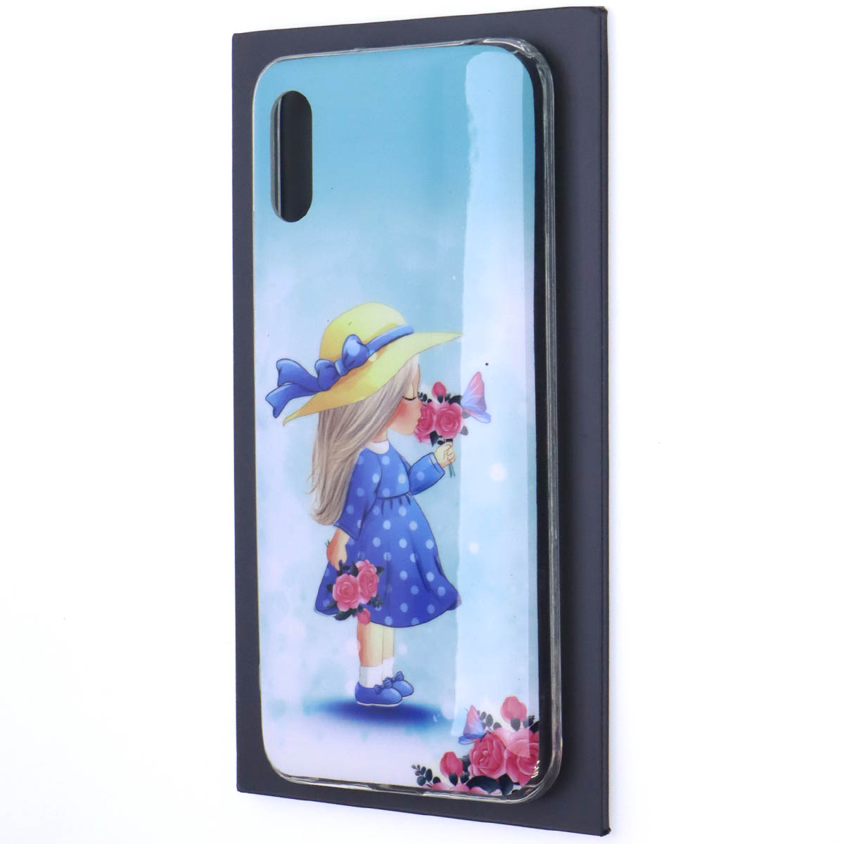 Чехол накладка для XIAOMI Redmi 9A, силикон, рисунок Девочка с цветами Чехол накладка для XIAOMI Redmi 9A, силикон, рисунок Девочка с цветами