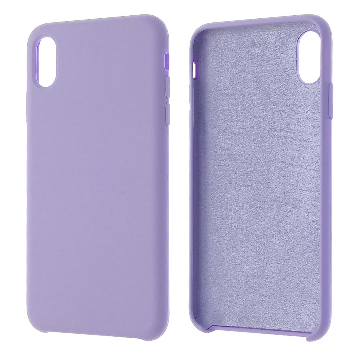 Чехол накладка Silicon Case для APPLE iPhone XS MAX, силикон, бархат, цвет лаванда Чехол накладка Silicon Case для APPLE iPhone XS MAX, силикон, бархат, цвет лаванда