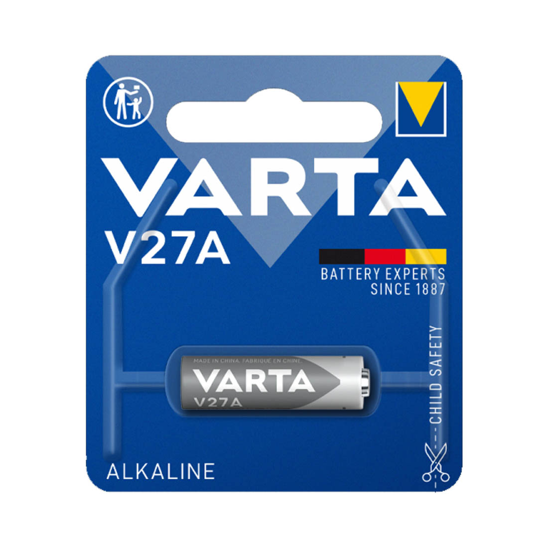 Батарейка VARTA ELECTRONICS V27A / LR27 / A27 / MN27 BL1 Alkaline 12V Батарейка VARTA ELECTRONICS V27A / LR27 / A27 / MN27 BL1 Alkaline 12V