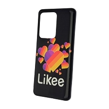 Чехол накладка для SAMSUNG Galaxy S20 Ultra (SM-G988), силикон, рисунок Likee Black.