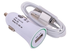 Автомобильное зарядное устройство OLTO 1A с кабелем Lightning USB, цвет белый, CCH-2105 | Последняя цена
