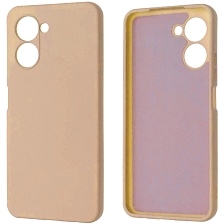 Чехол накладка NANO для Realme C33, силикон, бархат, цвет розовый песок Чехол накладка NANO для Realme C33, силикон, бархат, цвет розовый песок