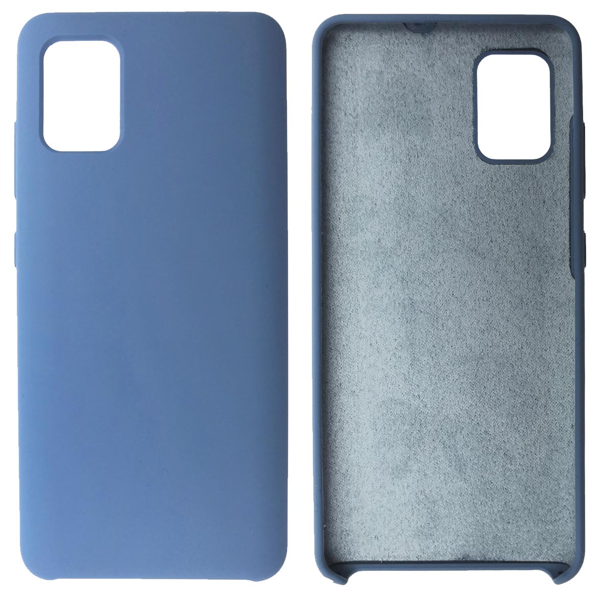 Чехол накладка Silicon Cover для SAMSUNG Galaxy A51 (SM-A515), силикон, бархат, цвет джинсовый Чехол накладка Silicon Cover для SAMSUNG Galaxy A51 (SM-A515), силикон, бархат, цвет джинсовый