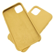 Чехол накладка Silicon Case для APPLE iPhone 11, силикон, бархат, цвет лимонный Чехол накладка Silicon Case для APPLE iPhone 11, силикон, бархат, цвет лимонный