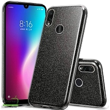 Чехол накладка Shine для XIAOMI Redmi 7, силикон, блестки, цвет черный Чехол накладка Shine для XIAOMI Redmi 7, силикон, блестки, цвет черный