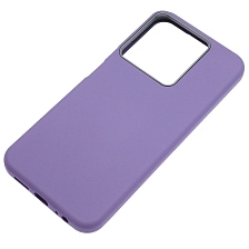 Чехол накладка VICTORIA для XIAOMI Redmi 15C, POCO C85, силикон, пластик, текстура кожи, бархат, цвет сиреневый