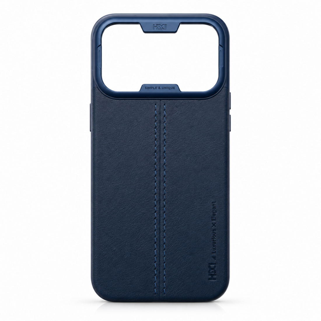 Чехол накладка HDD UNIQUE HBC-467 с поддержкой MagSafe для APPLE iPhone 17 Pro Max, экокожа, цвет синий