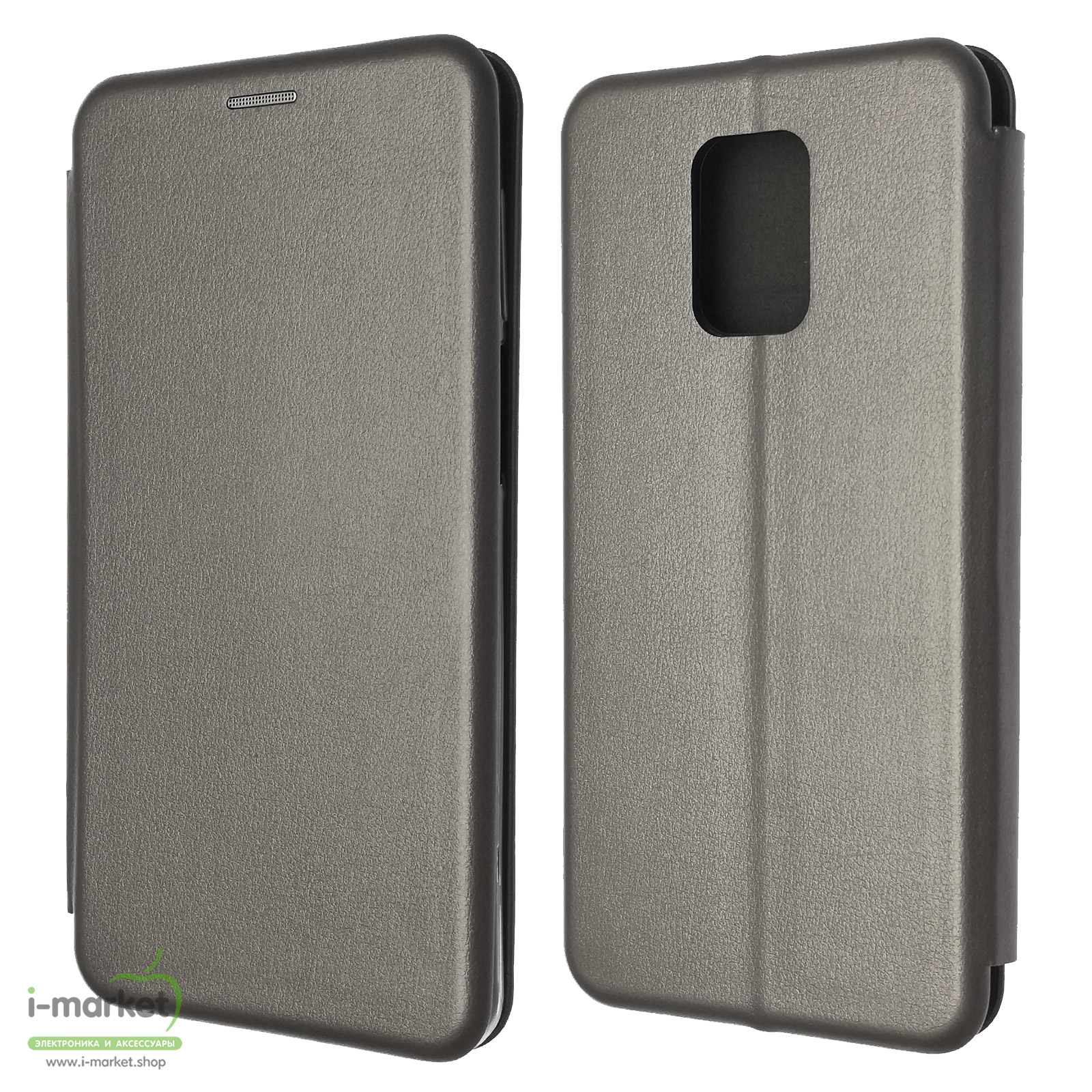 Чехол книжка STYLISH для XIAOMI Redmi Note 9 Pro, Redmi Note 9S, экокожа, визитница, цвет серый. Чехол книжка STYLISH для XIAOMI Redmi Note 9 Pro, Redmi Note 9S, экокожа, визитница, цвет серый.