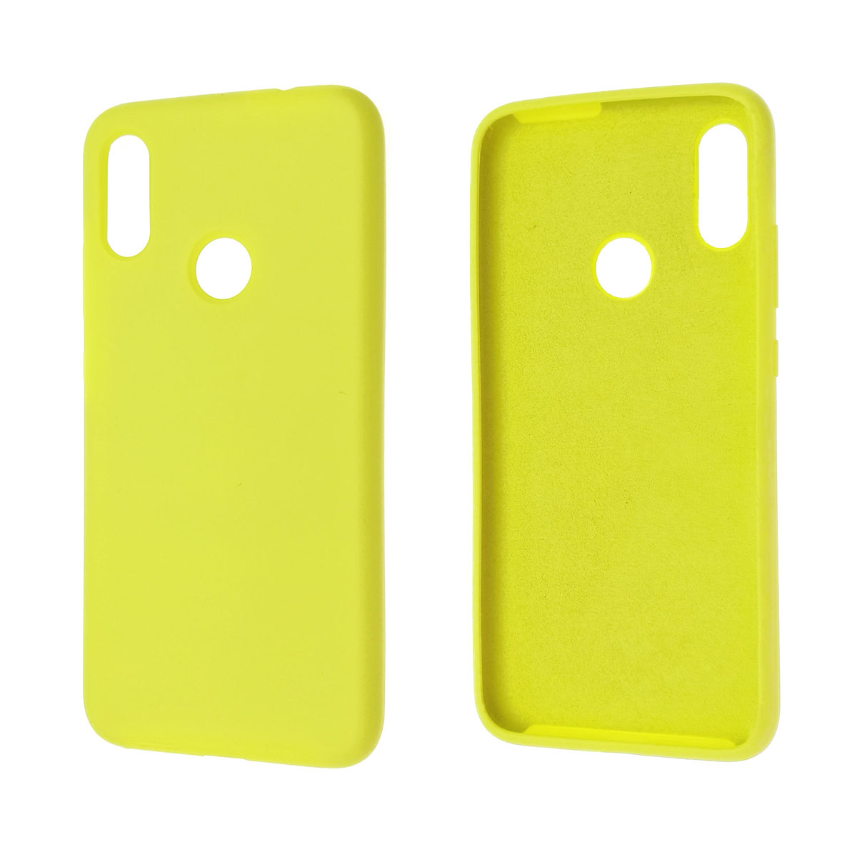 Чехол накладка Silicon Cover для XIAOMI Redmi Note 7, силикон, бархат, цвет желтый Чехол накладка Silicon Cover для XIAOMI Redmi Note 7, силикон, бархат, цвет желтый