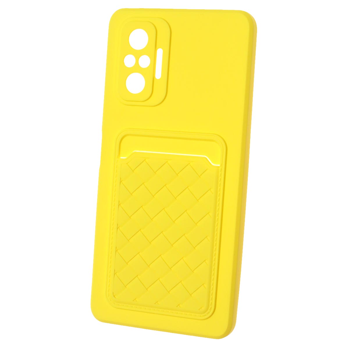 Чехол накладка CARD CASE для XIAOMI Redmi Note 10 Pro, силикон, отдел для карт, цвет желтый Чехол накладка CARD CASE для XIAOMI Redmi Note 10 Pro, силикон, отдел для карт, цвет желтый