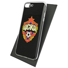 Чехол накладка для APPLE iPhone 7 Plus, iPhone 8 Plus, силикон, глянцевый, рисунок ЦСКА