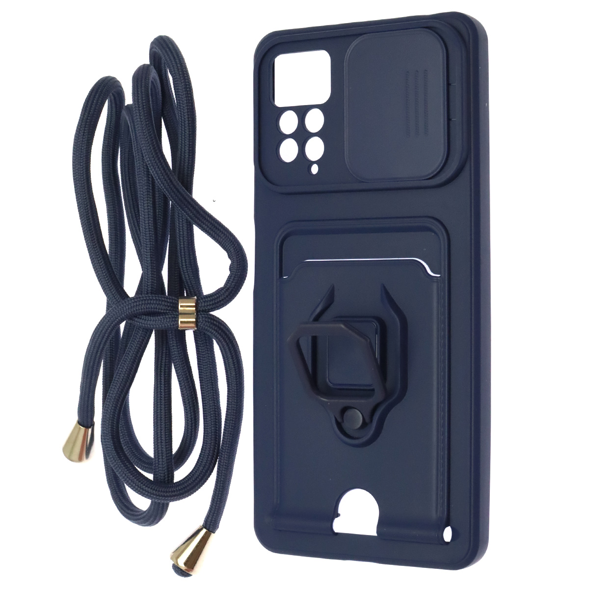 Чехол накладка MULTI FUNCTION 4 в 1 для XIAOMI Redmi Note 11 Pro, Redmi Note 11 Pro 5G, цвет темно синий Чехол накладка MULTI FUNCTION 4 в 1 для XIAOMI Redmi Note 11 Pro, Redmi Note 11 Pro 5G, цвет темно синий