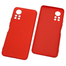 Чехол накладка NANO для INFINIX Hot 11S NFC, силикон, бархат, цвет красный