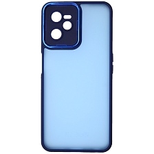 Чехол накладка KING для Realme C35, силикон, пластик, защита камеры, цвет окантовки темно синий Чехол накладка KING для Realme C35, силикон, пластик, защита камеры, цвет окантовки темно синий
