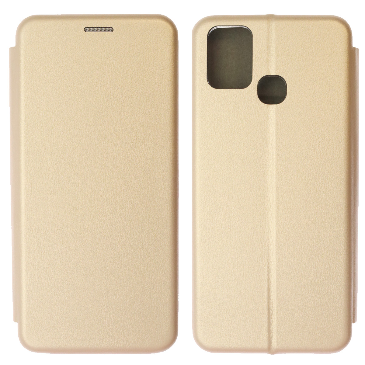 Чехол книжка STYLISH для INFINIX HOT 10 Lite, экокожа, визитница, цвет золотистый