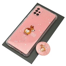 Чехол накладка для SAMSUNG Galaxy A51, силикон, фактурный глянец, с поп сокетом, рисунок I Love You Чехол накладка для SAMSUNG Galaxy A51, силикон, фактурный глянец, с поп сокетом, рисунок I Love You