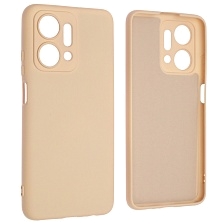 Чехол накладка NANO для Honor X7a, Honor X7a Plus, защита камеры, силикон, бархат, цвет розовый песок