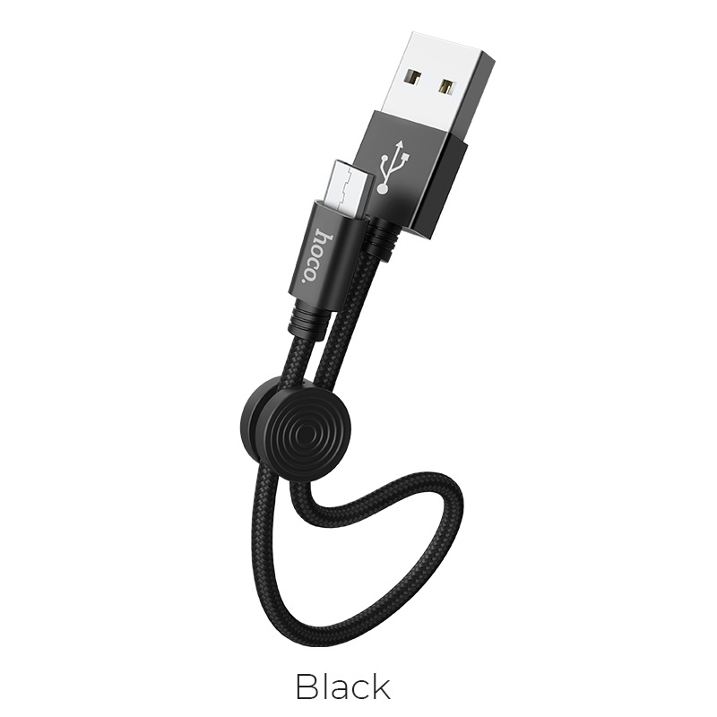 HOCO X35 Premium кабель для зарядки и передачи данных USB на Micro USB, длина 25 сантиметров, ток до 2.4А, с хомутом для хранения, цвет черный. HOCO X35 Premium кабель для зарядки и передачи данных USB на Micro USB, длина 25 сантиметров, ток до 2.4А, с хомутом для хранения, цвет черный.