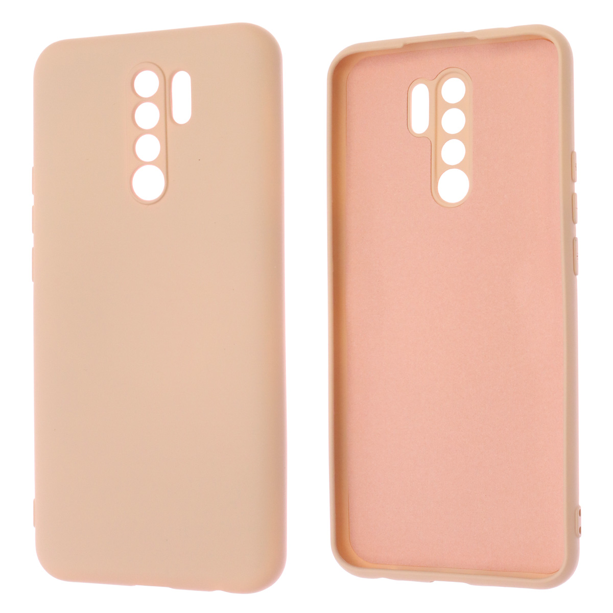 Чехол накладка NANO для XIAOMI Redmi 9, силикон, бархат, цвет розовый песок Чехол накладка NANO для XIAOMI Redmi 9, силикон, бархат, цвет розовый песок