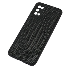Чехол накладка для SAMSUNG Galaxy A03s (SM-A037F), силикон, плетение, цвет черный Чехол накладка для SAMSUNG Galaxy A03s (SM-A037F), силикон, плетение, цвет черный
