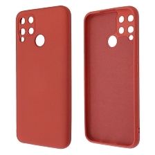 Чехол накладка NANO для Realme C15, силикон, бархат, матовый, цвет красная роза Чехол накладка NANO для Realme C15, силикон, бархат, матовый, цвет красная роза
