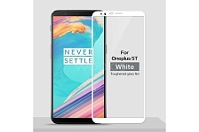 Защитное стекло 2D Full glass для One Plus 5-T /тех.пак/ белый.