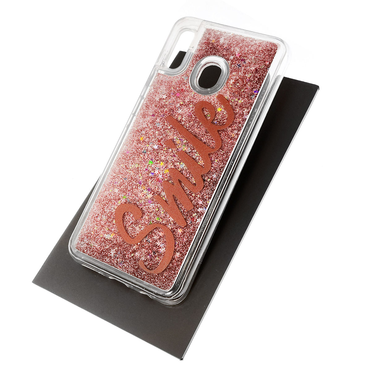 Чехол накладка TransFusion для SAMSUNG Galaxy A20 (SM-A205), A30 (SM-A305), силикон, переливашка, рисунок Smile.