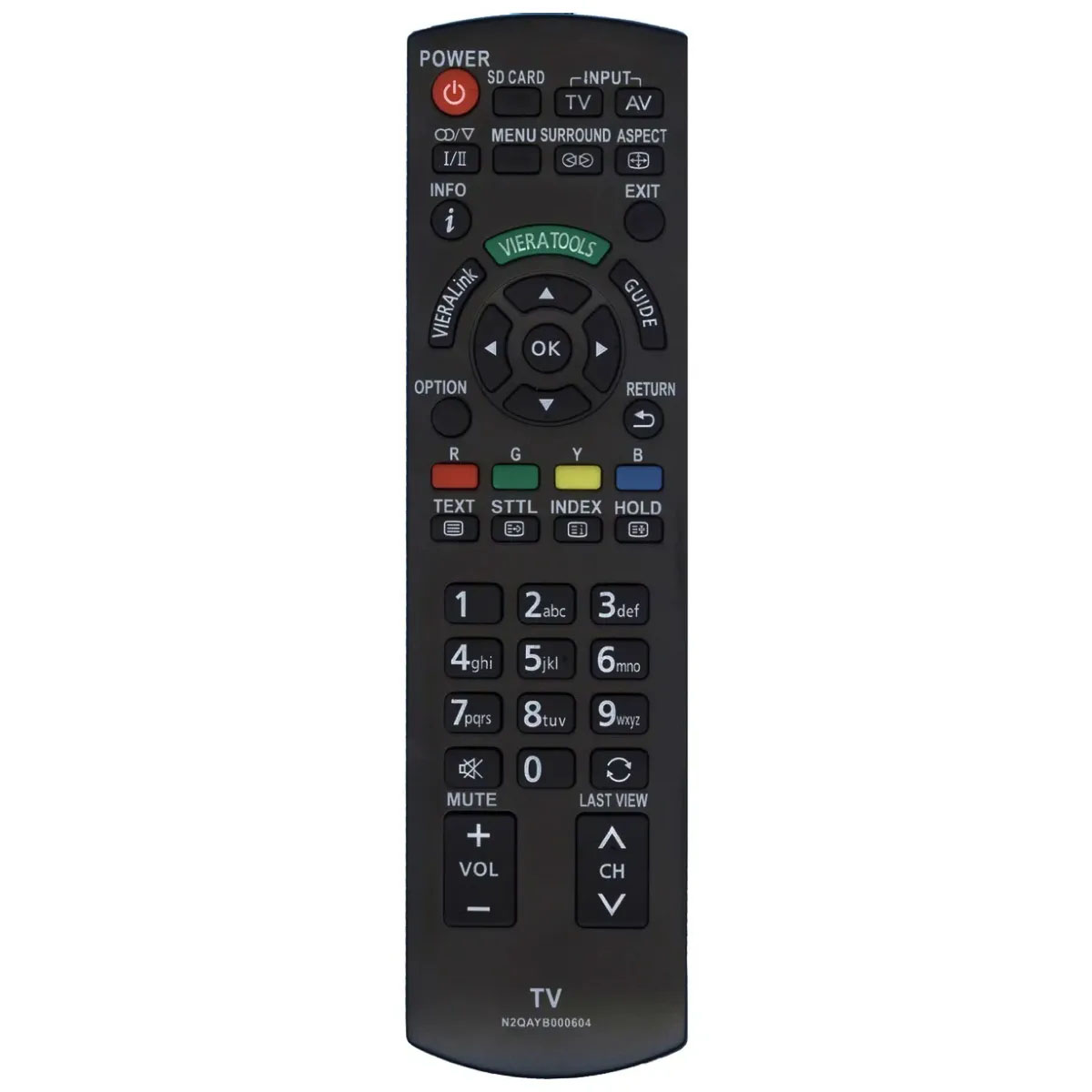 Пульт ДУ N2QAYB000604 для телевизоров PANASONIC, цвет черный