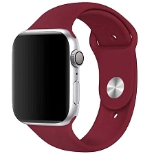 Ремешок для Apple Watch спортивный "Sport", размер 42-44 mm, цвет темно бордовый Ремешок для Apple Watch спортивный "Sport", размер 42-44 mm, цвет темно бордовый