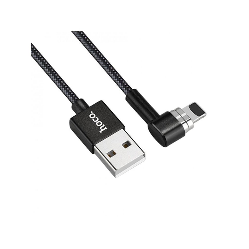Кабель магнитный Hoco U20 Magnetic adsorption для APPLE Lightning 8 pin чёрный (-70%)