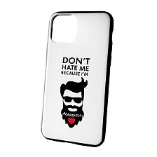 Чехол накладка для APPLE iPhone 11 Pro, силикон, рисунок DON'T HATE MI BECAUSE I'M. Чехол накладка для APPLE iPhone 11 Pro, силикон, рисунок DON'T HATE MI BECAUSE I'M.