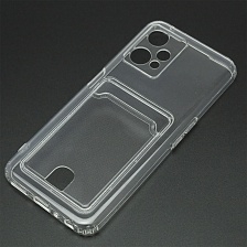 Чехол накладка CARD CASE для Realme 9 5G, Realme 9 Pro 5G, силикон, отдел для карт, цвет прозрачный